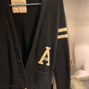 A&F Navy Blue Cardigan
